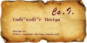 Császár Ibolya névjegykártya